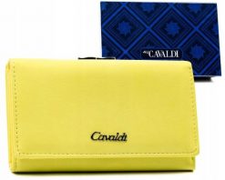 Portfel damski 4U Cavaldi GD23-DNM cytrynowy. Żółte portfele damskie 4U Cavaldi, bez wzorów, ze skóry ekologicznej. Za 44.00 zł.