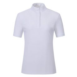 Damska koszulka polo na zawody Euro-Star Isabel. Białe koszule damskie EURO-STAR, bez wzorów, bez kołnierzyka, bez ramiączek, do jazdy konnej. Za 397.50 zł.