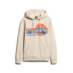 Bluza z kapturem w paski z wzorem Superdry. Szare bluzy męskie Superdry., m, bez wzorów, z kapturem. Za 320.65 zł.