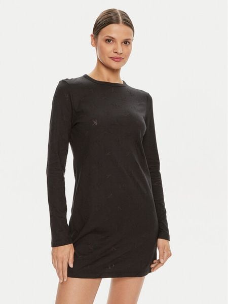 Calvin Klein Jeans Sukienka codzienna Burn Out J20J223781 Czarny Slim Fit. Czarne sukienki damskie Calvin Klein Jeans, na co dzień, xxs, bez wzorów, z jeansu, bez kołnierzyka, bez ramiączek, proste. Za 229.99 zł.