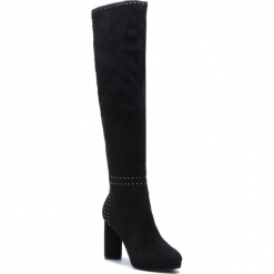 Kozaki GUESS - FLPRS4 ESU11 BLACK. Czarne kozaki damskie Guess, z materiału. Za 859.00 zł.