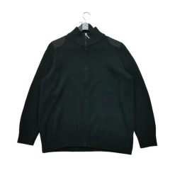 Second life - Damski sweter na zamek błyskawiczny w kolorze czarnym - Jak nowy. Czarne obuwie sportowe damskie Ralph Lauren, bez wzorów, sportowe, bez kołnierzyka, bez ramiączek, bez kaptura. Za 76.64 zł.