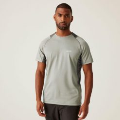 Koszulka Regatta Virda IV. Szare koszulki sportowe męskie Regatta, bez wzorów, bez kołnierzyka, bez ramiączek, trekkingowe. Za 136.50 zł.
