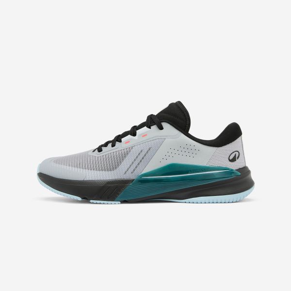 Buty fitness męskie Energy+. Czarne buty sportowe męskie DOMYOS, bez zapięcia, na fitness i siłownię. Za 219.99 zł.