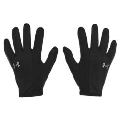 Rękawiczki do biegania męskie Under Armour Storm Run Liner. Czarne rękawiczki męskie Under Armour, bez wzorów, sportowe. Za 91.10 zł.