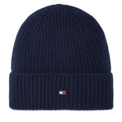 Czapka Tommy Hilfiger. Niebieskie czapki i kapelusze męskie Tommy Hilfiger, na zimę, bez wzorów. Za 369.99 zł.
