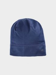 4F Czapka do biegania uniseks - granatowa S/M. Niebieskie czapki i kapelusze męskie 4f, bez wzorów, z elastanu, sportowe. W wyprzedaży za 29.99 zł.