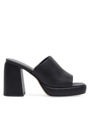 Jenny Fairy Klapki WYL3802-3 Czarny. Czarne klapki damskie Jenny Fairy, bez wzorów, ze skóry, bez obcasa. Za 83.99 zł.