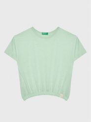 United Colors Of Benetton T-Shirt 37YKC10AU Zielony Boxy Fit. Zielone t-shirty i topy dla dziewczynek United Colors Of Benetton, bez wzorów, z syntetyku, bez ramiączek. Za 59.99 zł.