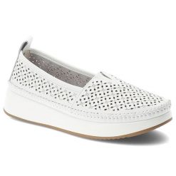 Półbuty damskie Filippo, cholewka ze skóry naturalnej licowej wsuwany fason zabudowany przód, białe, DP4555/26. Białe półbuty damskie Filippo, na lato, bez wzorów, ze skóry, bez obcasa, bez zapięcia. Za 179.00 zł.