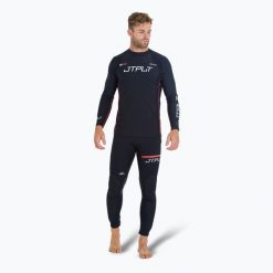 Longsleeve do pływania męski Jetpilot Rx Vault Rashie. Czarne krótkie spodenki sportowe męskie JETPILOT, m, bez wzorów, do pływania. Za 179.99 zł.