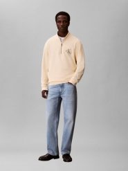 Calvin Klein Jeans Bluza Mężczyźni Bawełna żółty, L. Żółte bluzy męskie Calvin Klein Jeans, l, bez wzorów, z bawełny, bez kaptura. Za 229.95 zł.