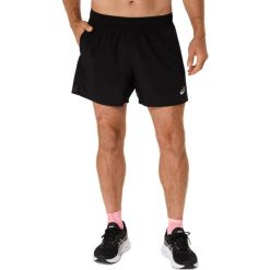 5-calowe spodenki Asics Core. Czarne krótkie spodenki sportowe męskie Asics, l, bez wzorów, z materiału, do biegania. Za 239.00 zł.