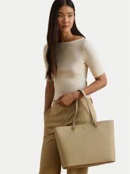 LAUREN RALPH LAUREN Torebka 431911655015 Beżowy. Brązowe torebki do ręki damskie Lauren Ralph Lauren, bez wzorów, ze skóry, bez dodatków. Za 1,239.00 zł.