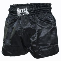 Dorosły boks szorty Metal Boxe Thai, Czarny. Czarne krótkie spodenki sportowe męskie METAL BOXE, xs, bez wzorów, na fitness i siłownię. Za 140.50 zł.