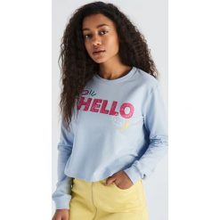 Bluza z kolorowym nadrukiem - Niebieski. Niebieskie bluzy damskie Sinsay, l, bez wzorów, bez kaptura. W wyprzedaży za 19.99 zł.