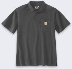 Carhartt Koszulka Carhartt Loose Polo Carbon. Koszulki polo męskie Carhartt, m, bez wzorów, bez ramiączek. Za 140.22 zł.
