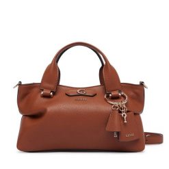 Torebka Guess. Brązowe torebki do ręki damskie Guess, z aplikacjami, klasyczne, bez dodatków. Za 544.99 zł.