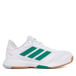 Buty halowe adidas. Białe buty sportowe męskie Adidas, bez zapięcia. Za 299.99 zł.