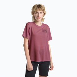 Koszulka damska Jack Wolfskin Vonnan Graphic. Czerwone t-shirty damskie Jack Wolfskin, bez wzorów, casualowe, bez kołnierzyka. Za 149.99 zł.