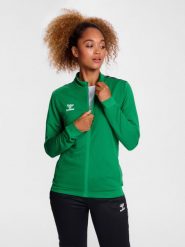 Damska bluza dresowa z poliestru zapinana na zamek Hummel Authentic. Zielone bluzy damskie Hummel, xs, bez wzorów, z dresówki, bez kaptura. Za 212.45 zł.