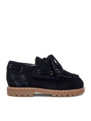 Guess Półbuty CEO-CI12-1026-01 Granatowy. Niebieskie półbuty chłopięce Guess, z aplikacjami, ze skóry, bez zapięcia. Za 169.99 zł.