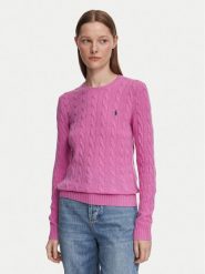 Polo Ralph Lauren Sweter 211971865506 Różowy Regular Fit. Czerwone swetry damskie Polo Ralph Lauren, l, bez wzorów, z wełny, bez kołnierzyka, bez ramiączek, bez kaptura. Za 1,199.00 zł.