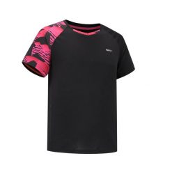 Koszulka do badmintona męska Perfly 560. Czarne buty sportowe męskie PERFLY, l, bez wzorów, z elastanu, bez kołnierzyka, bez ramiączek. Za 79.99 zł.