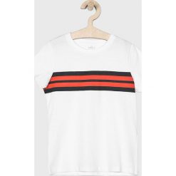 Name it - Top dziecięcy 122-164 cm. Białe t-shirty i topy dla dziewczynek Name it, bez wzorów, z bawełny, bez ramiączek. W wyprzedaży za 24.90 zł.