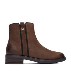 Botki MEXX. Brązowe botki damskie Mexx, bez obcasa, na płaskiej podeszwie, bez zapięcia. Za 329.99 zł.