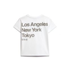 Koszulka damska Superdry Core Logo City. Białe t-shirty damskie Superdry., bez wzorów, bez kołnierzyka. Za 125.45 zł.