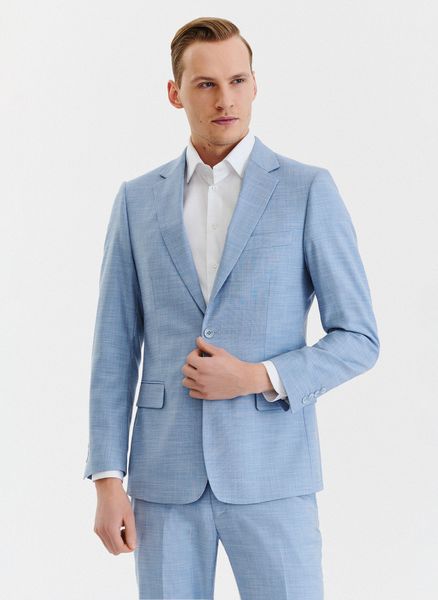 PAKO LORENTE – Niebieska męska marynarka garniturowa. Niebieskie marynarki męskie Pako Lorente, bez wzorów, klasyczne. Za 399.99 zł.