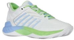 Tennis shoes for ladies K-SWISS HYPERCOURT SUPREME 2 CLAY white/green EU37. Białe obuwie sportowe damskie K-SWISS, bez wzorów. Za 637.88 zł.