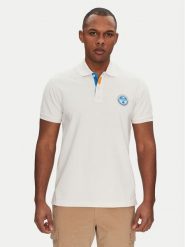 Napapijri Polo E-Clanis NP0A4ID3N1A1 Biały Regular Fit. Białe koszulki polo męskie Napapijri, m, bez wzorów, z bawełny, bez ramiączek. Za 179.99 zł.