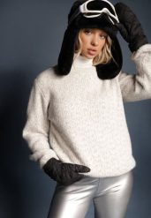 Jasnoszary Sweter z Wełną w Klasycznym Stylu Zentina. Szare swetry damskie Renee, na zimę, l, bez wzorów, z wełny, casualowe, bez kołnierzyka, bez ramiączek, długie, bez kaptura. Za 49.99 zł.