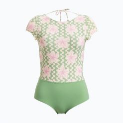 Strój kąpielowy jednoczęściowy damski ROXY Hibiscus Daze. Zielone kostiumy jednoczęściowe damskie Roxy, s, bez wzorów, z elastanu, sportowe, do pływania. Za 239.99 zł.