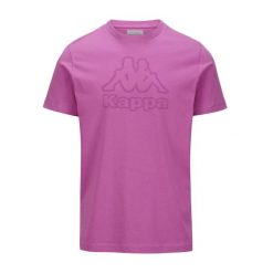 Koszulka Kappa Cremy. Fioletowe koszulki sportowe męskie Kappa, m, bez wzorów, z bawełny, bez kołnierzyka, bez ramiączek, na fitness i siłownię. Za 111.50 zł.