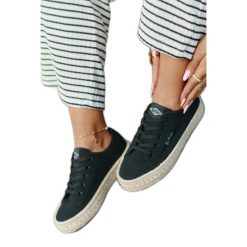 Trampki Damskie Z Plecionką Lee Cooper LCW-25-44-3216 Czarne. Czarne trampki i tenisówki damskie bez wzorów, z materiału, klasyczne, bez zapięcia. Za 197.76 zł.
