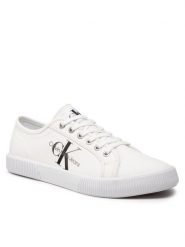 Calvin Klein Jeans Tenisówki Essential Vulcanized 1 YM0YM00306 Biały. Białe trampki męskie Calvin Klein Jeans, bez wzorów, z jeansu, bez zapięcia. Za 209.99 zł.