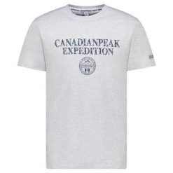Koszulka Canadian Peak JVICKEAK BLENDED GREY RM MEN 254 (RBMSZ1313H/CP-GRIS. Szare koszulki sportowe męskie Canadian Peak, bez wzorów, bez kołnierzyka, bez ramiączek. Za 99.00 zł.