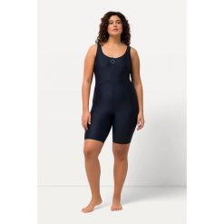 Damski Kostium kąpielowy długie nogawki bez miękkich miseczek. Niebieskie kostiumy jednoczęściowe damskie Ulla Popken, plus size, bez wzorów, z elastanu, sportowe, plus size, do pływania. Za 294.99 zł.