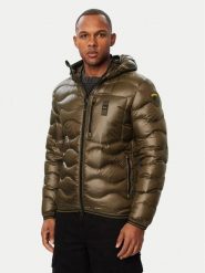 Blauer Kurtka puchowa Wave 26WBLUC03064 Khaki Regular Fit. Brązowe kurtki męskie Blauer, m, bez wzorów, z puchu, bez kaptura. Za 1,849.00 zł.