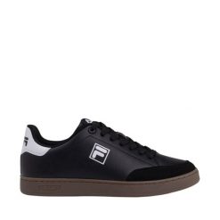 Buty damskie Fila Courtbay czarne FFW0477 83036. Czarne obuwie sportowe damskie Fila, bez wzorów, z gumy, trekkingowe. Za 199.00 zł.