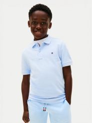 Tommy Hilfiger Polo KB0KB09103 Niebieski jasny Regular Fit. Niebieskie t-shirty dla chłopców Tommy Hilfiger, bez wzorów, z bawełny, bez ramiączek. Za 189.99 zł.