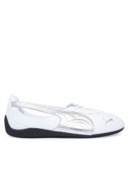 Puma Baleriny Speedcat Ballet Nova Metallic Wns 408342 01 Biały. Białe baleriny damskie Puma, bez wzorów, ze skóry, bez obcasa. Za 399.99 zł.