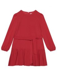 Mayoral Sukienka codzienna 7908 Czerwony Regular Fit. Czerwone sukienki dla dziewczynek Mayoral, bez wzorów, z syntetyku, bez ramiączek. Za 199.99 zł.