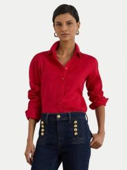 LAUREN RALPH LAUREN Koszula 200782777073 Czerwony Relaxed Fit. Czerwone bluzki damskie Lauren Ralph Lauren, s, bez wzorów, ze lnu, bez kołnierzyka, bez ramiączek. Za 709.99 zł.
