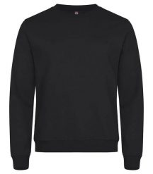 Clique Miami Roundneck – Bluza unisex z bawełny i recyklingowanego poliestru. Czarne bluzy męskie CLIQUE, xl, bez wzorów, z bawełny, bez kaptura. Za 165.72 zł.