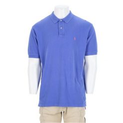 Koszulka Polo Ralph Lauren męska z krótkim rękawem. Fioletowe koszulki polo męskie Ralph Lauren, l, bez wzorów, z materiału, eleganckie, bez ramiączek. Za 127.76 zł.