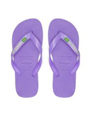 Havaianas Japonki 4110850.9053 Fioletowy. Fioletowe klapki damskie Havaianas, bez wzorów, z tworzywa sztucznego, bez obcasa. Za 79.99 zł.